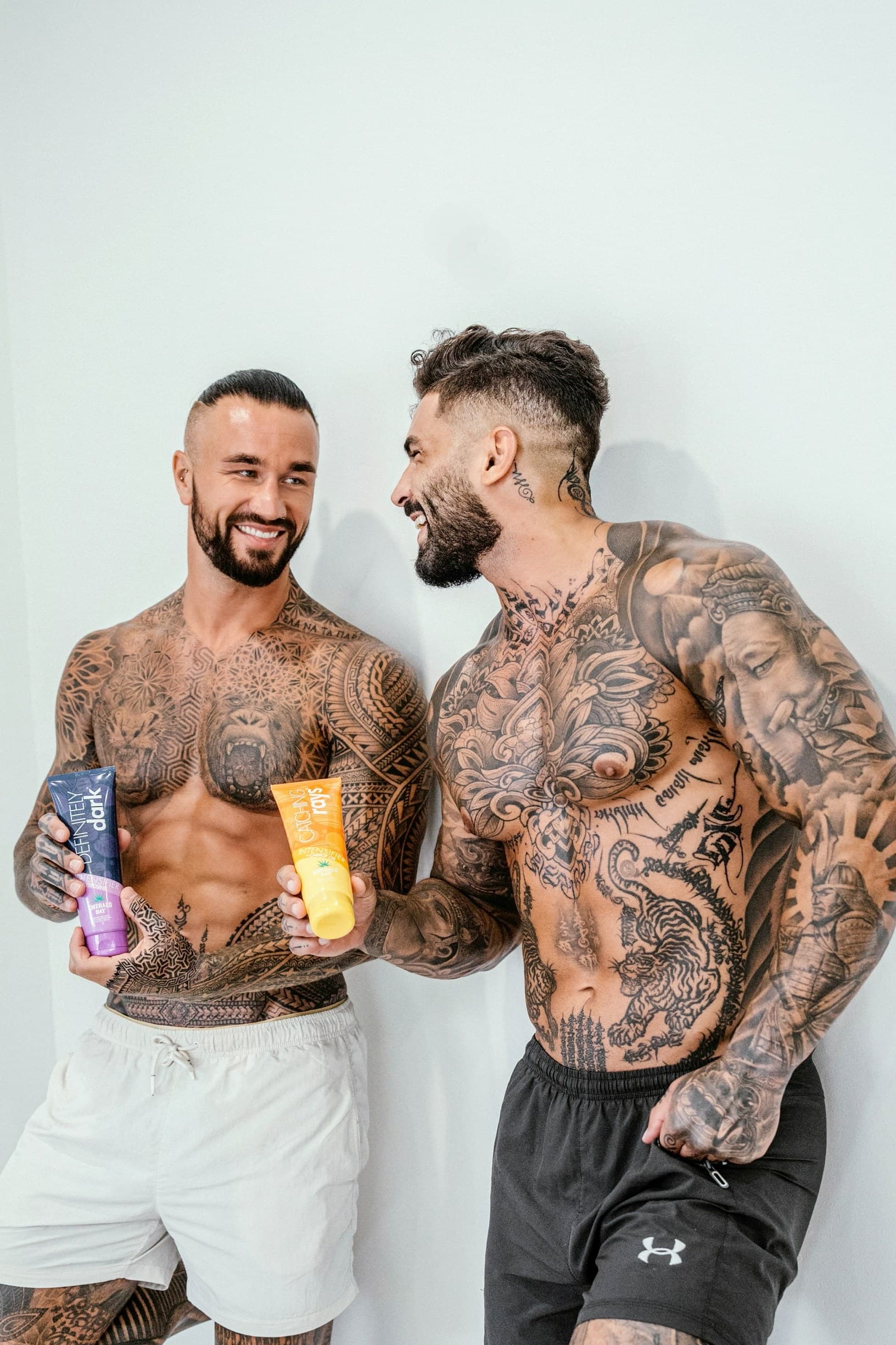 Phuket Tan clients showing their tanning products